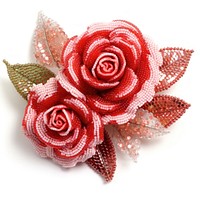 Roses brooch jewelry flower. 