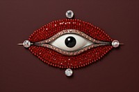 Eye brooch jewelry shape. AI generated Image by rawpixel.