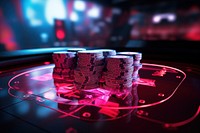 A poker table nightlife gambling cards. AI generated Image by rawpixel.
