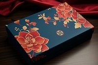 Chinese floral blue box