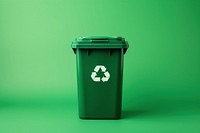 A green recycle bin green background container recycling. AI generated Image by rawpixel.