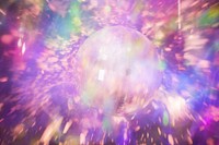 Disco ball backgrounds sphere purple. AI generated Image by rawpixel.