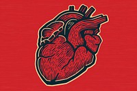 Heart organ creativity cartoon pattern. AI generated Image by rawpixel.