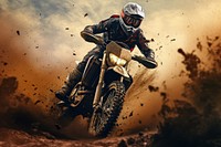 Motorcycle motocross vehicle sports. AI generated Image by rawpixel.