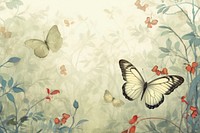 Butterflies in the garden butterfly painting pattern. 