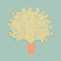 A flower bouquet pattern plant art. AI generated Image by rawpixel.
