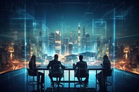 Business team city architecture technology. AI generated Image by rawpixel.
