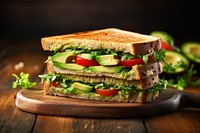 Sandwich avocado rustic food. AI generated Image by rawpixel.