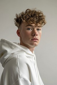 White hoodie sweater photography portrait fashion. AI generated Image by rawpixel.