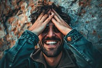 Man smiling adult smile happy. AI generated Image by rawpixel.
