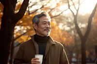 Korean man cup portrait coffee. AI generated Image by rawpixel.