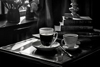 Coffee saucer table drink. AI generated Image by rawpixel.