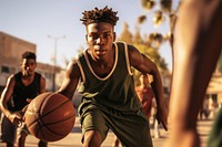 Black people mens basketball sports adult. AI generated Image by rawpixel.