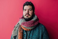 Knitted scarf individuality hairstyle moustache. AI generated Image by rawpixel.