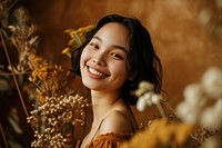 Smiling woman adult smile contemplation. AI generated Image by rawpixel.