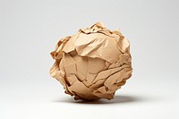 Crumbled paper ball origami brown art. AI generated Image by rawpixel.