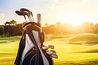 Golf bag golf outdoors nature. AI generated Image by rawpixel.