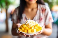 Toppings mango dessert eating food. AI generated Image by rawpixel.