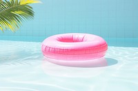 Inflatable in the modern swimming pool summer relaxation lifebuoy. AI generated Image by rawpixel.
