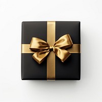 Gift black gold white background. AI generated Image by rawpixel.