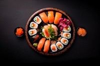 Japanese sushi set food plate meal. AI generated Image by rawpixel.