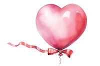 Pink balloon ribbon heart pink. AI generated Image by rawpixel.