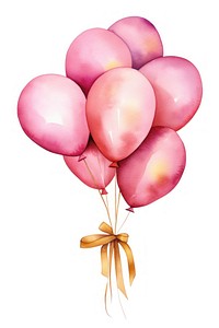 Pink balloons ribbon pink anniversary. AI generated Image by rawpixel.