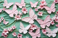 Butterflies pattern flower art. AI generated Image by rawpixel.