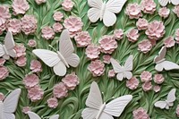 Butterflies pattern flower art. AI generated Image by rawpixel.