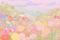 Flower field backgrounds outdoors nature. AI generated Image by rawpixel.