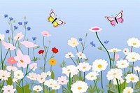 Flower meadow backgrounds outdoors nature. AI generated Image by rawpixel.
