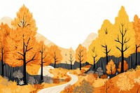 Autumn of forest nature landscape outdoors. AI generated Image by rawpixel.