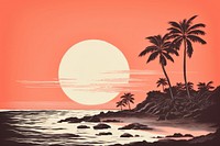 Beach nature outdoors sunset. AI generated Image by rawpixel.