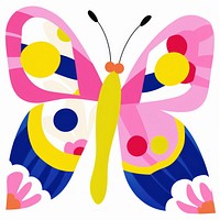 Butterfly graphics creativity cartoon. AI generated Image by rawpixel.