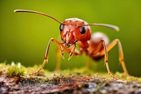 Red ant animal insect hornet. 