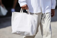 Canvas tote bag carrying handbag fashion. 