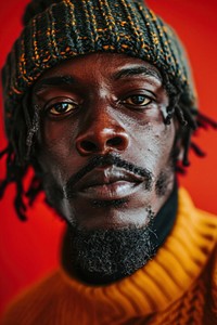 Wearing a beanie hat portrait photography dreadlocks. AI generated Image by rawpixel.