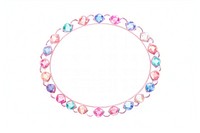 Diamond frame border necklace jewelry circle. AI generated Image by rawpixel.