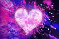 Heart shape backgrounds purple illuminated. AI generated Image by rawpixel.
