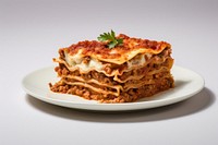 Lasagna plate lasagna food. AI generated Image by rawpixel.