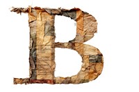 Letter B text paper torn. AI generated Image by rawpixel.