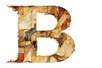 Letter B text collage paper. AI generated Image by rawpixel.