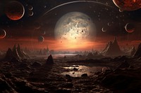 Space landscape astronomy universe. AI generated Image by rawpixel.