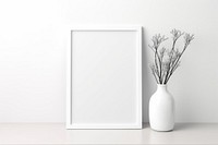 Minimal frame decoration white plant. AI generated Image by rawpixel.