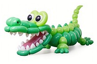 A balloon twisting in the shape of a crocodile toy white background representation. AI generated Image by rawpixel.