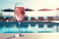 Champagne glass outdoors drink wine. AI generated Image by rawpixel.