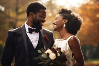 Black couple married wedding adult. AI generated Image by rawpixel.