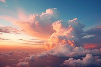 Clouds at sunset outdoors horizon nature. AI generated Image by rawpixel.