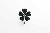Clover black leaf white background. AI generated Image by rawpixel.