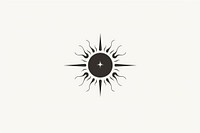 Sun symbol white logo. AI generated Image by rawpixel.